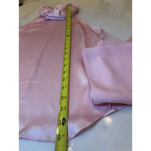 Ralph Lauren Collection Purple Label Ruffle Collar Silk Blouse Tie Neck Pink 2 - Picture 6 of 15